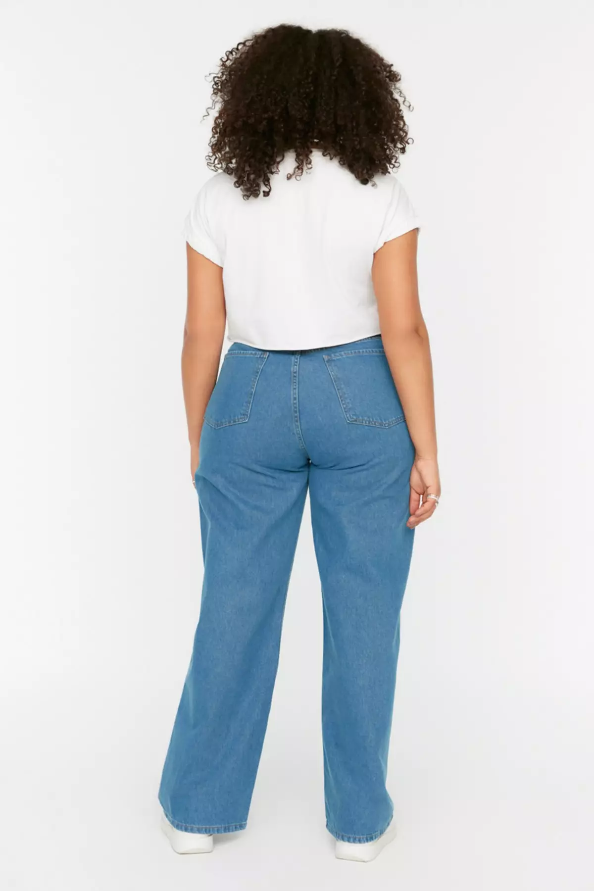Plus Size High Waist Wide Leg Jeans