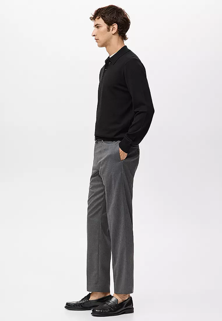 100% Merino Wool Polo Sweater