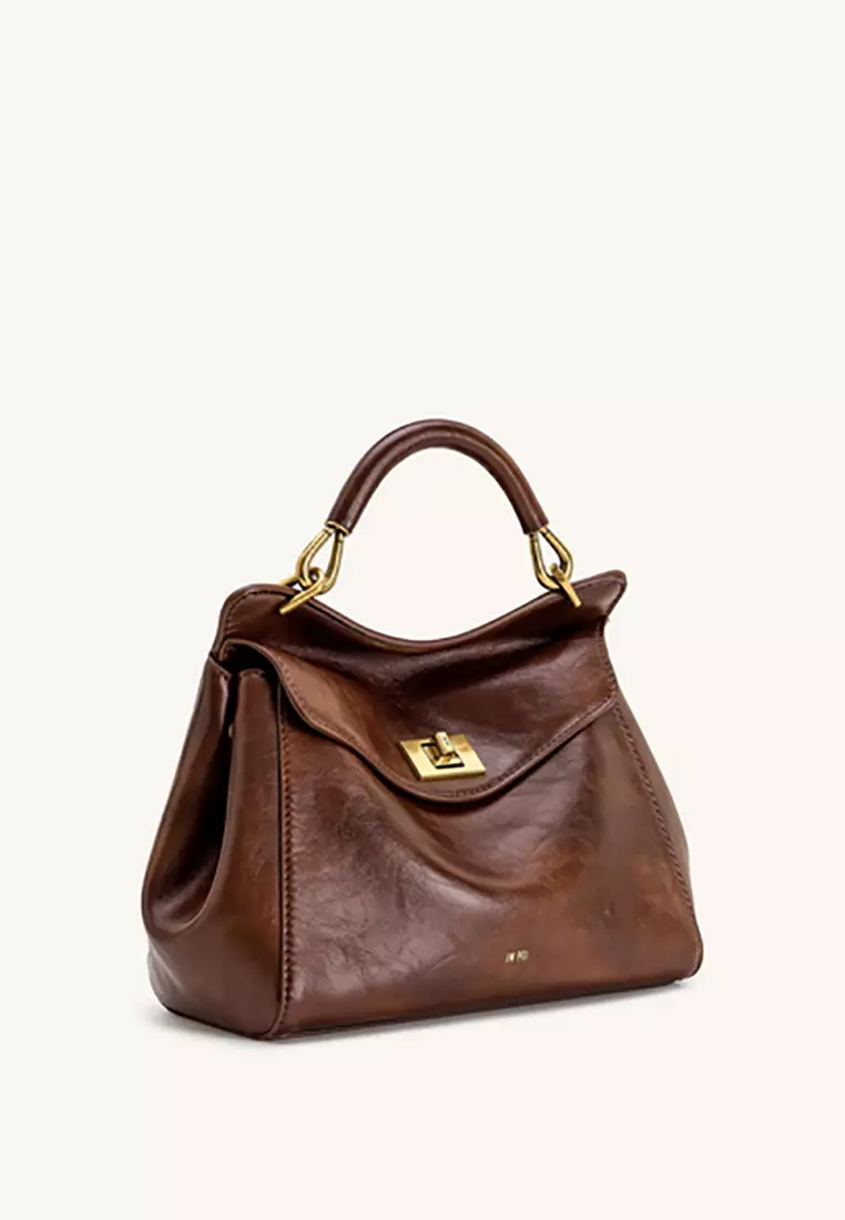 Lucia Classic Top Handbag - Coffee Brown