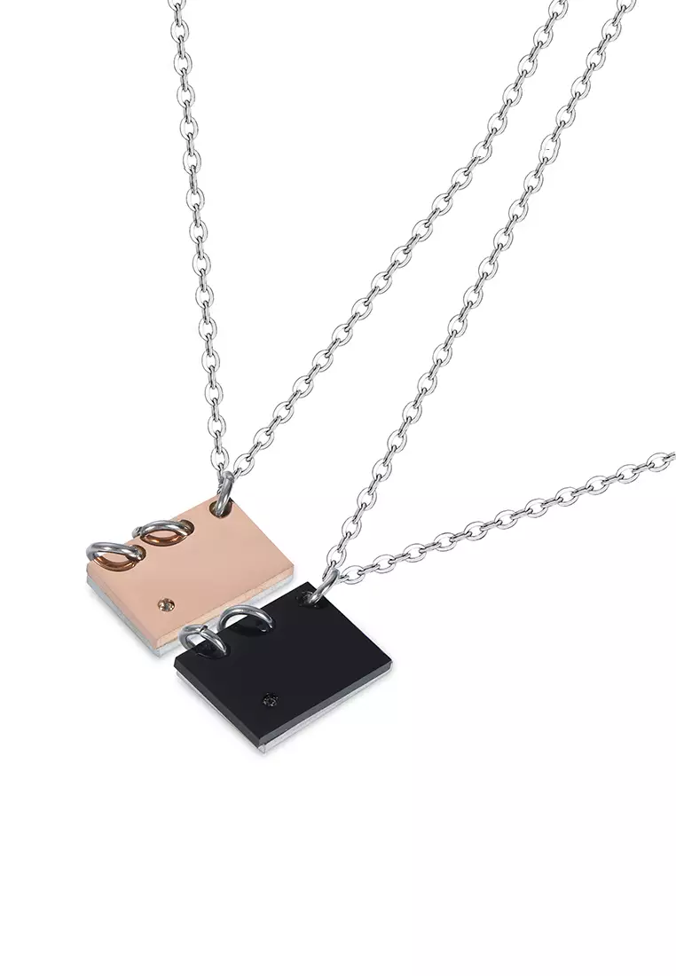 Buy Silverworks Book Pendant Couple Necklace 2024 Online ZALORA