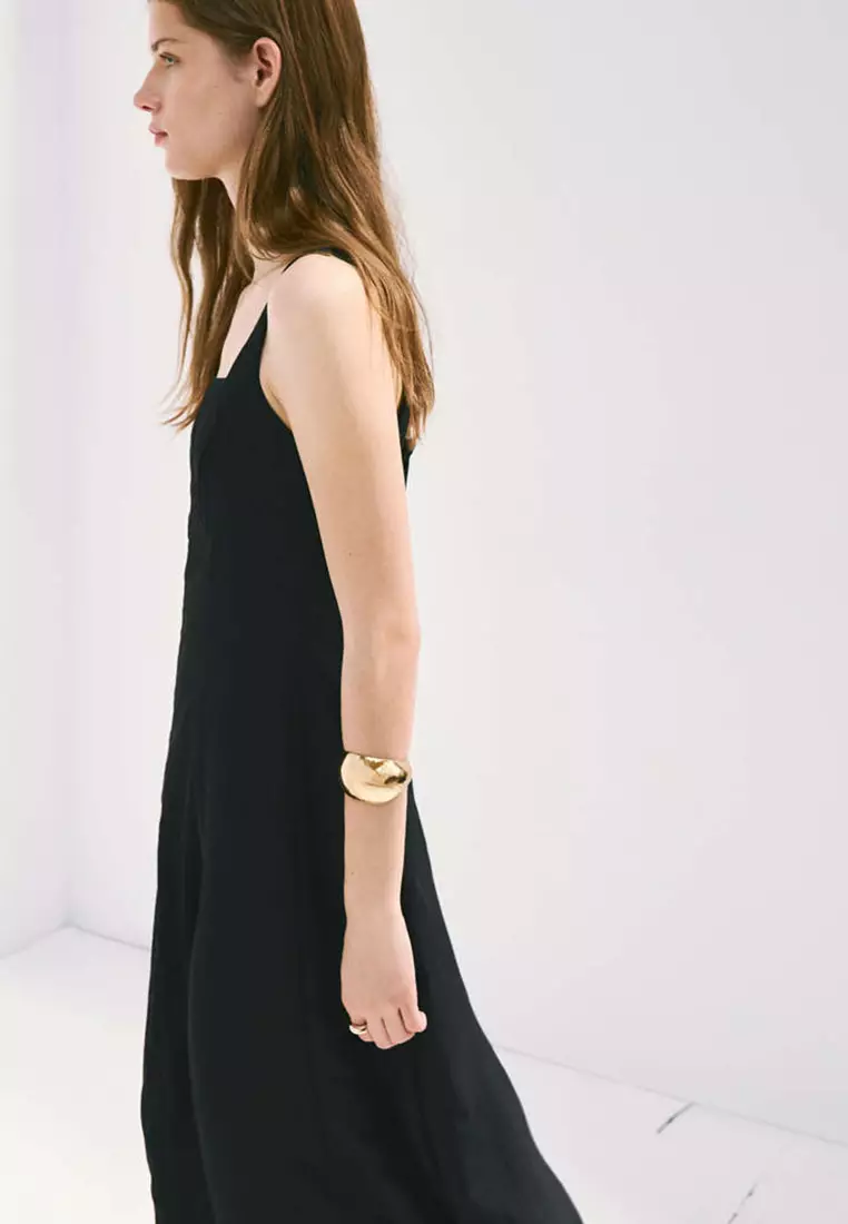 A-Line Crinkle Effect Dress