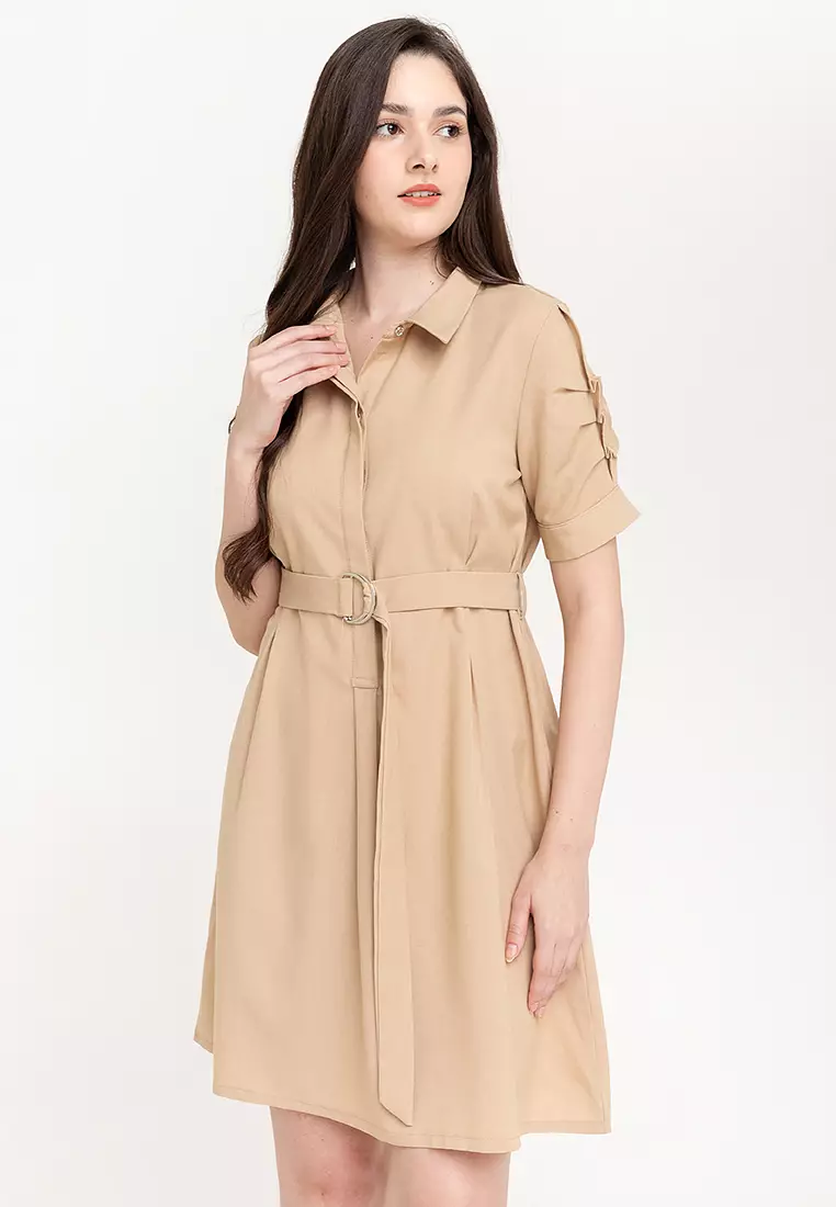 Zalora button clearance down dress