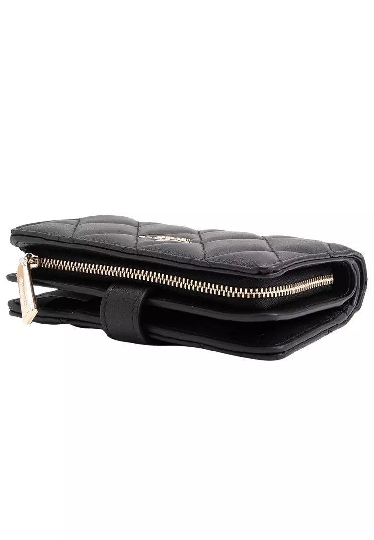 Carey Medium Compartment Bi-fold Wallet - Black