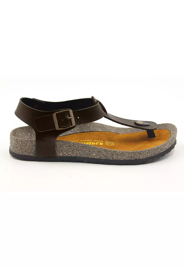 Oxford - Dark Brown Leather Sandals & Flip Flops & Slipper