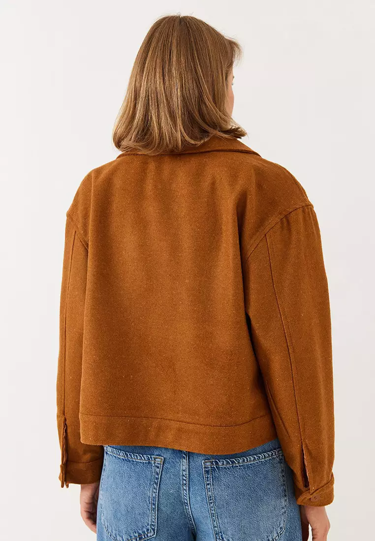 Women's Soft Cashmere Crop Jacket Mbms013 60501013