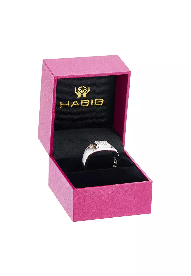 HABIB Diamond Men's Ring in 925 Silver Palladium 272020125(PLD)
