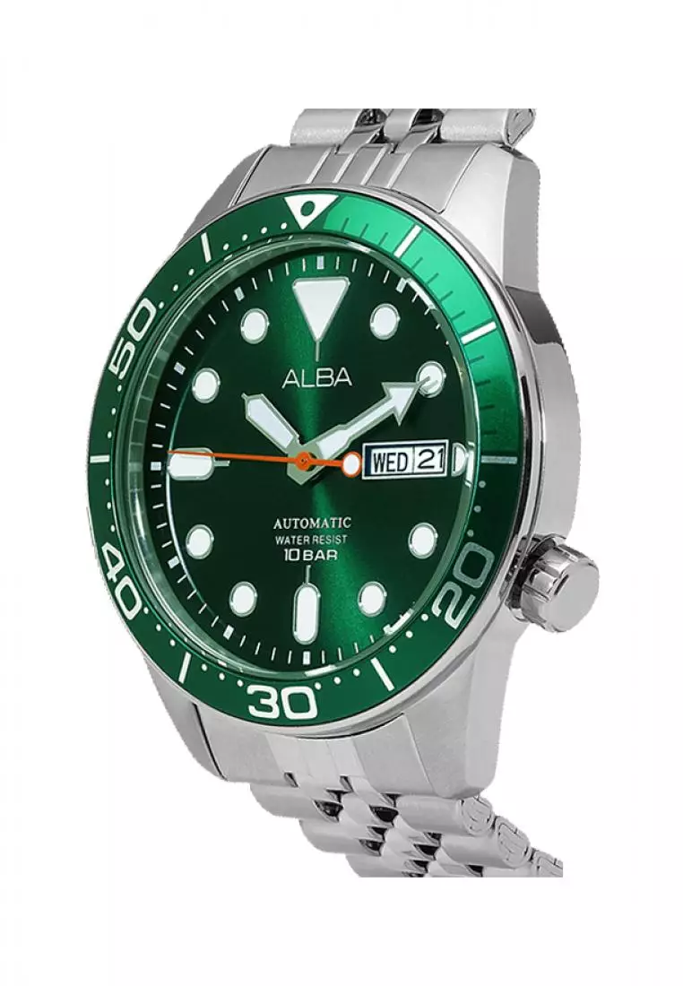 Jam Tangan Pria Alba Original Garansi Resmi AL4187 AL4187X1 Strap Stainless Steel Silver Automatic