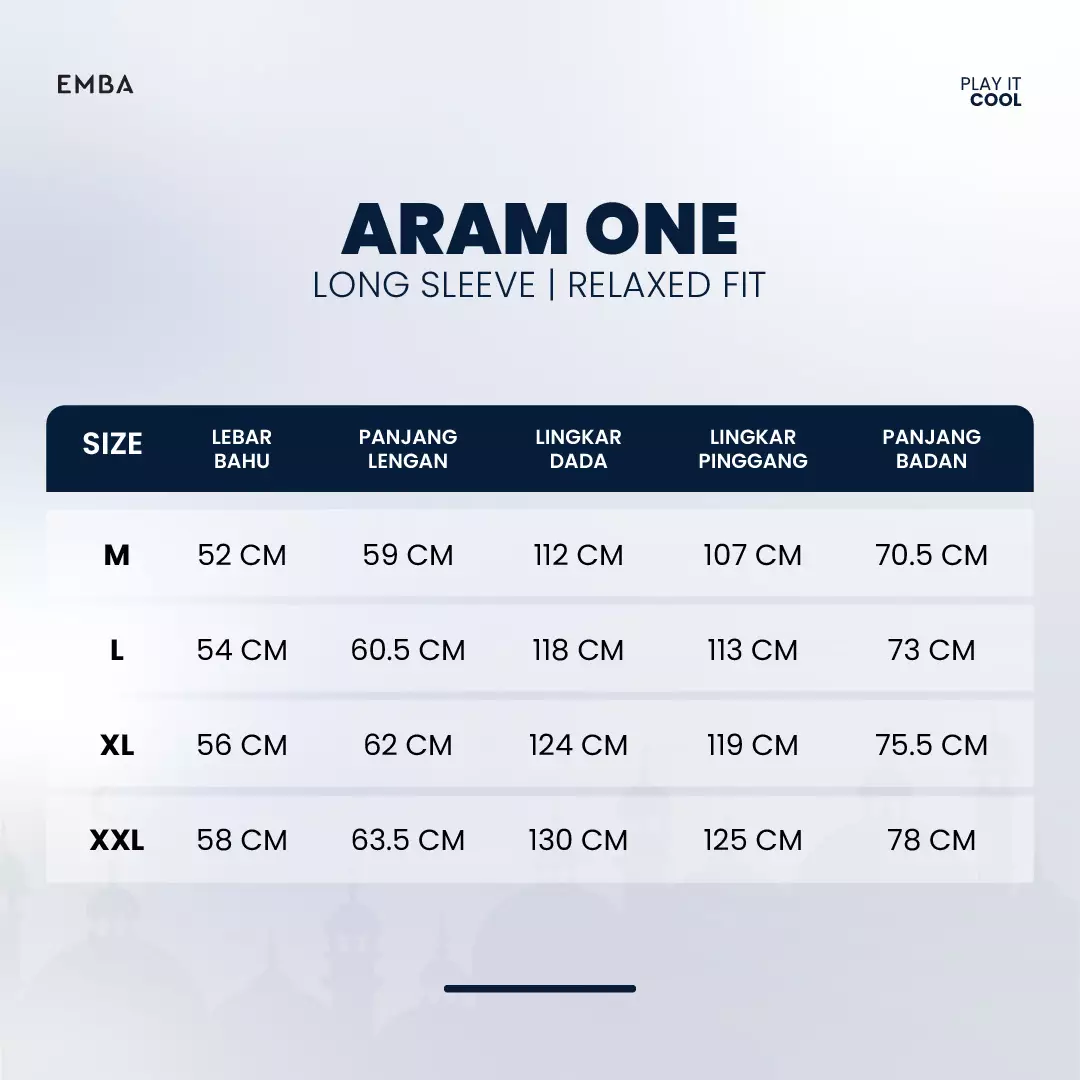 Emba Denim - Aram One Kemeja Koko Pria Lengan Panjang Oversize Khaki