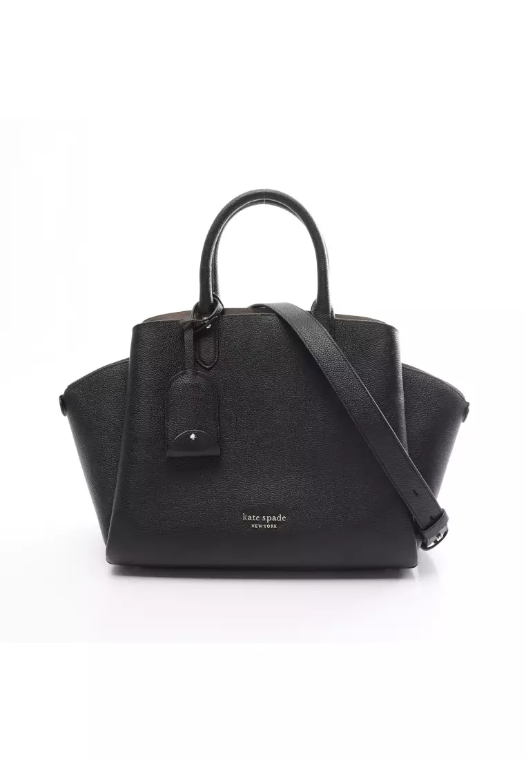 Kate Spade Small Black Pouch - Glitter Bag Luxury Designer Key