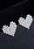 ZITIQUE silver Women's Splendid Diamond Studded Heart Stud Earrings - Silver 0CE53AC65420FCGS_2