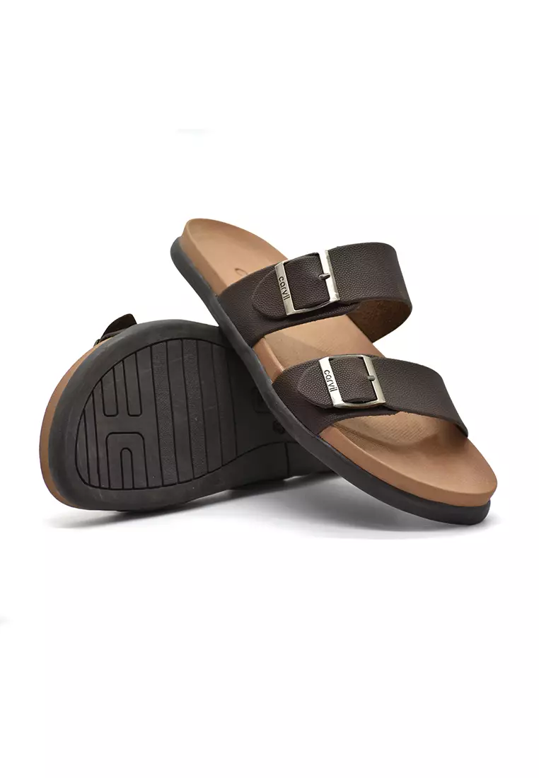 Carvil Sandal Pria Genoa-02 M Dark Brown