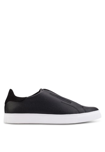 Pebbled Faux Leather Slip Ons