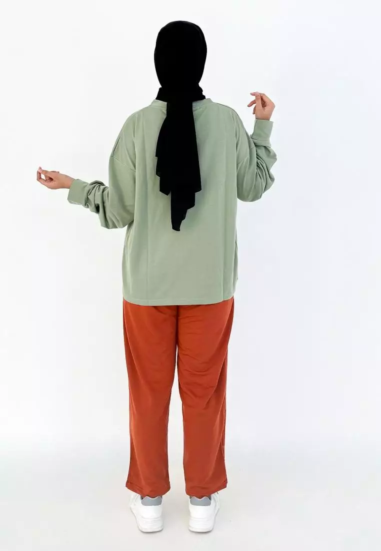 Set Sporty Alena (Setelan Baju Olahraga) Sage Mint