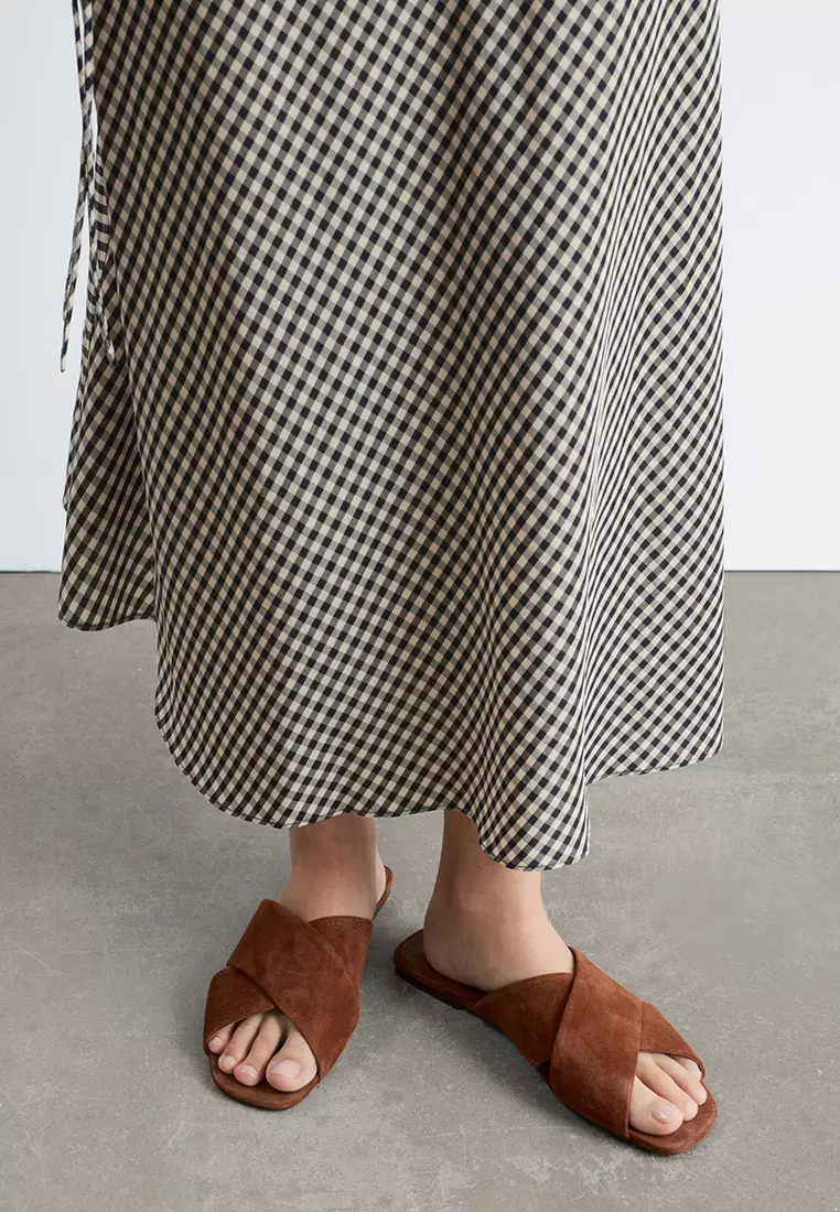Asymmetric Draped Midi Dress