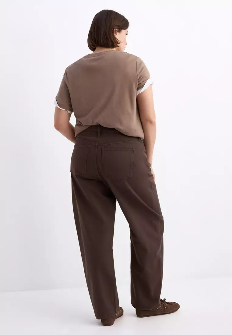 High-Waisted Barrel Jeans