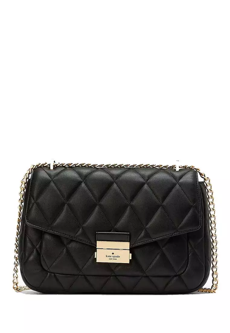 Kate spade black on sale quilted shoulder bag