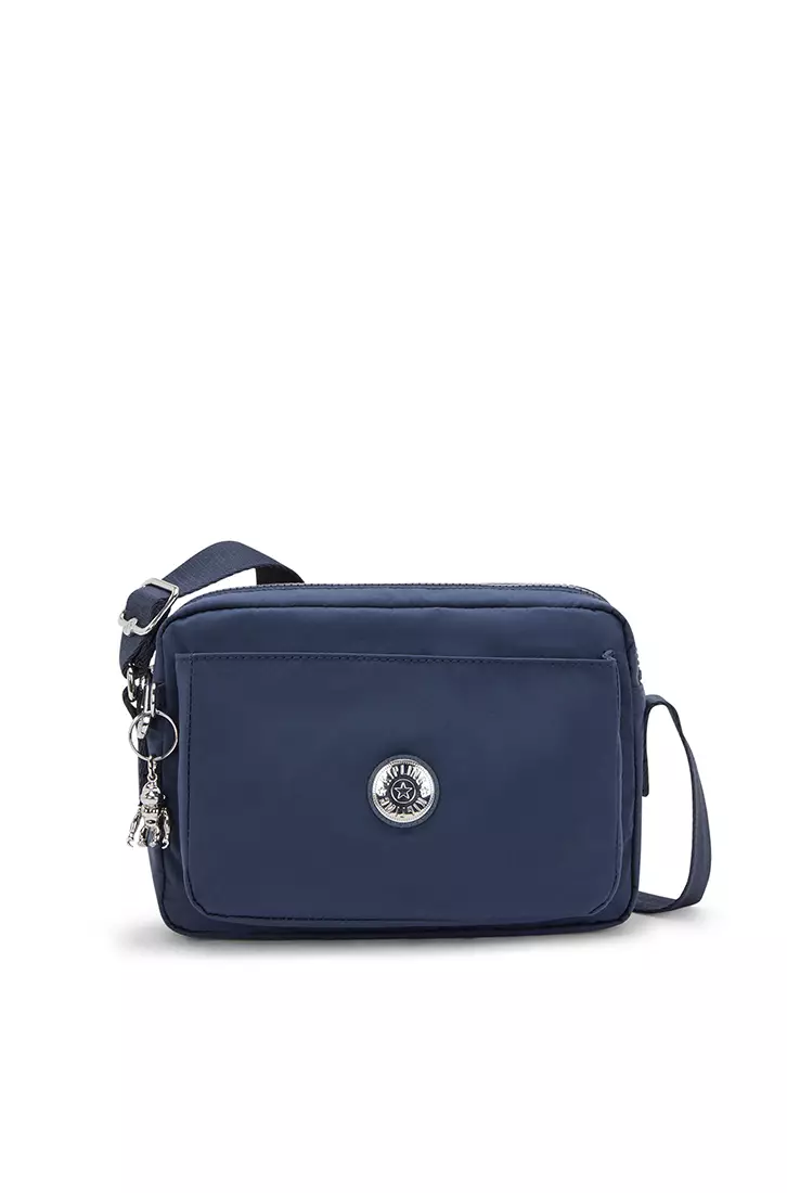 Sac Bandoulière Kipling Abanu M Zip - Polyamide, Deux Compartiments Zippés, Bandoulière Réglable - Noir - 10