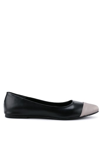 flat shoes hitam branded