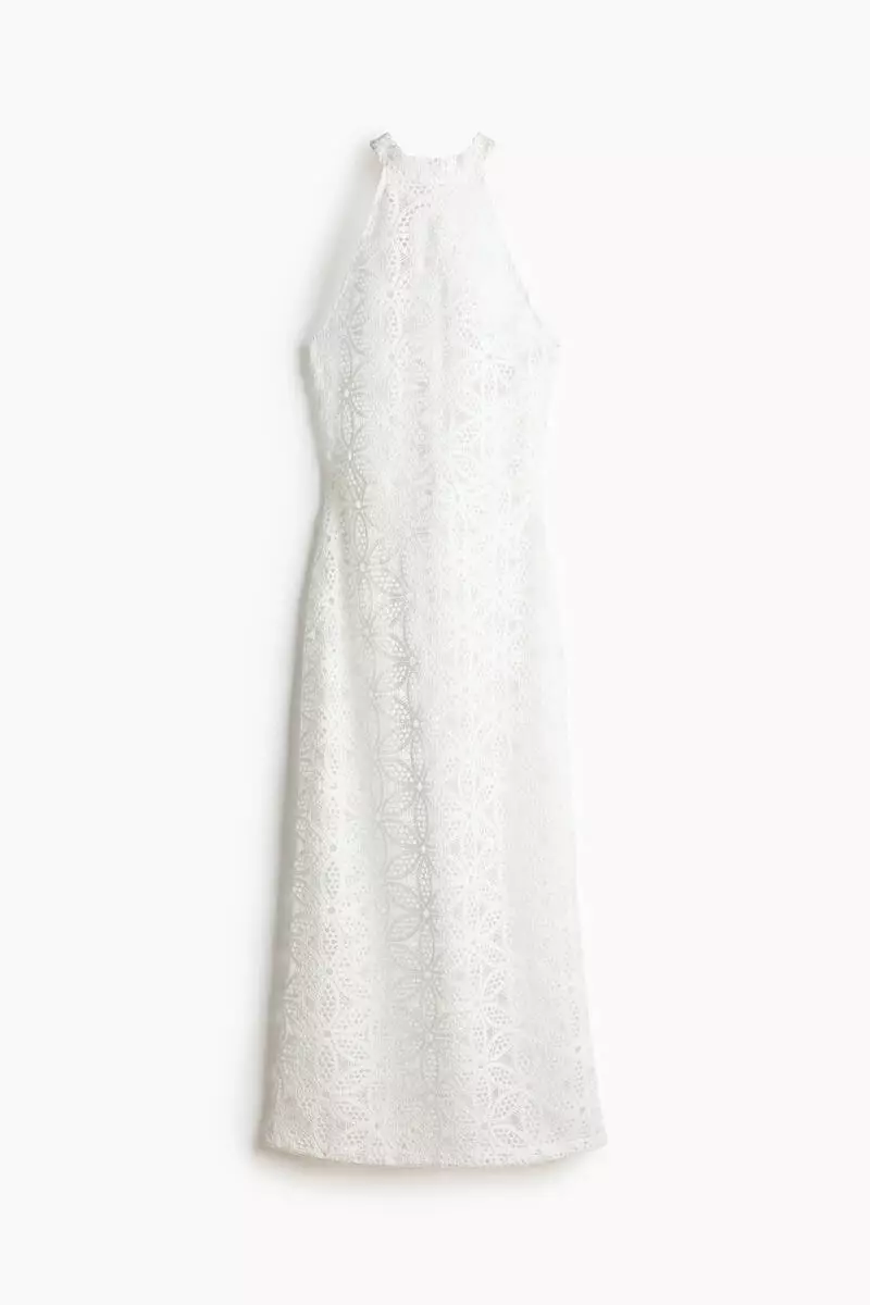 Lace halterneck dress