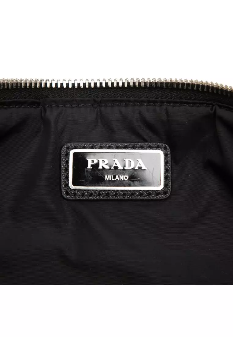 Pre-Loved Prada Tessuto Padded Zip Clutch