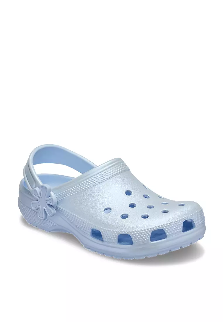 Crocs Kids Classic Pearl Shine Clog Blue Frost