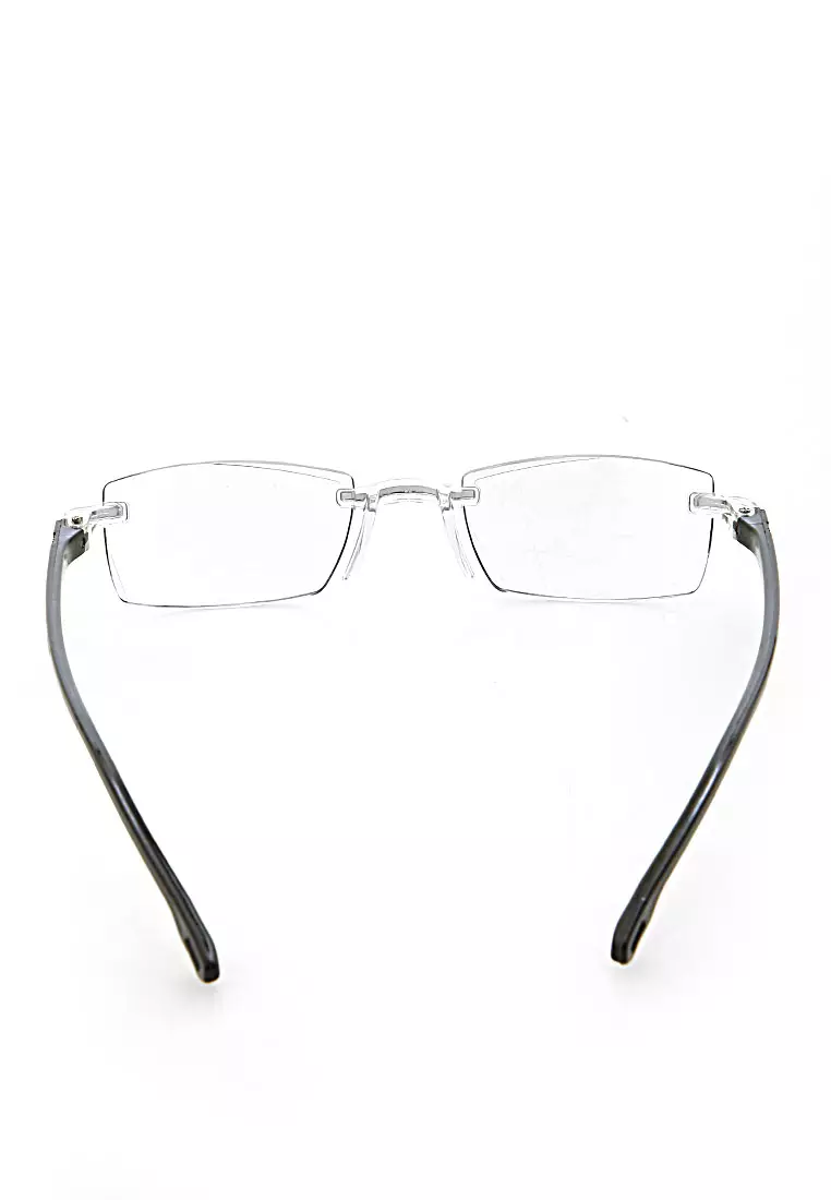 Zafa Kacamata Baca Rabun Dekat Frameless Anti Blue Light Lensa Plus 2.5 Classic Design Material Metal ORIGINAL - Black Gold