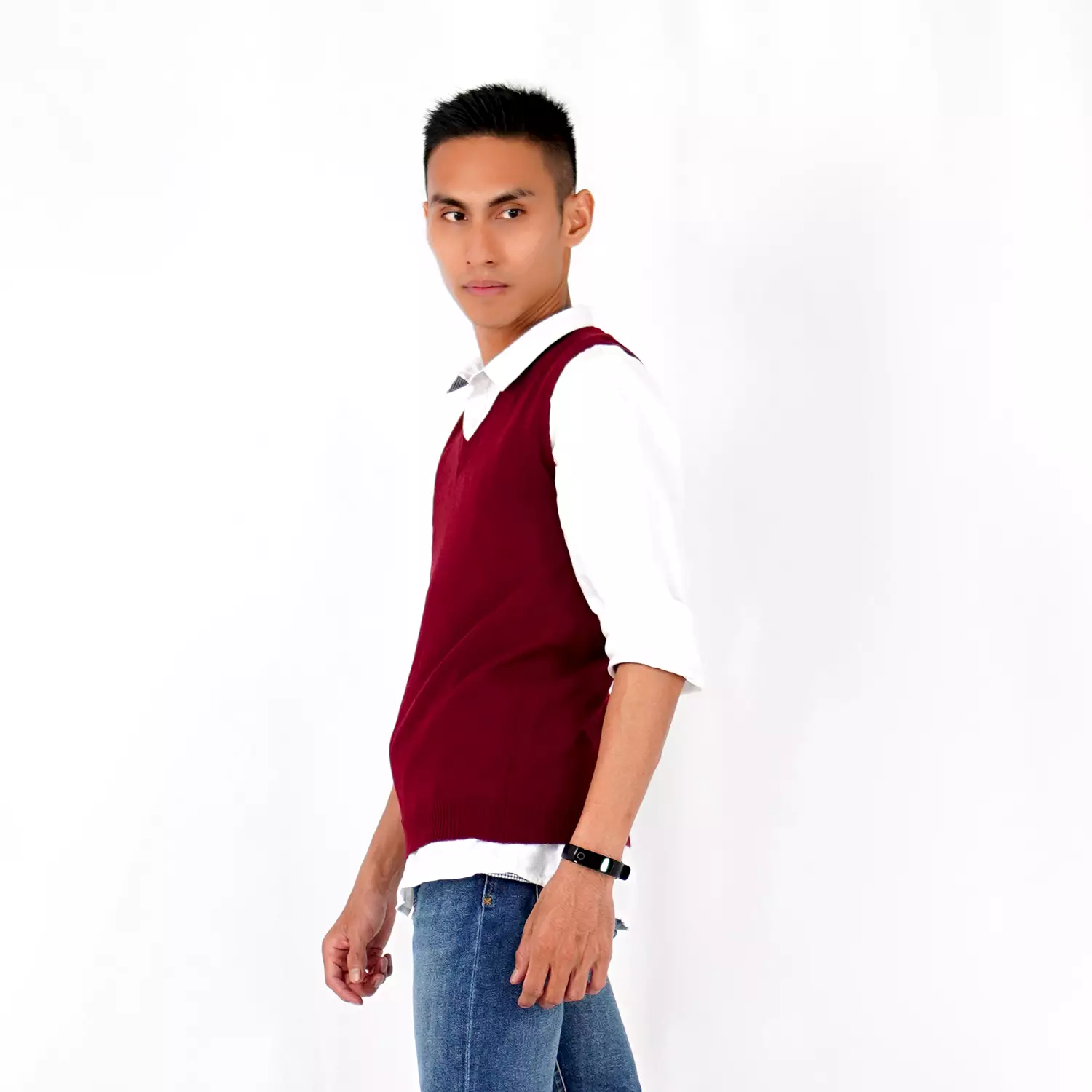 Rompi Rajut Pria Polos / Basic Knit Vest Rompi Seragam / Rompi Polos