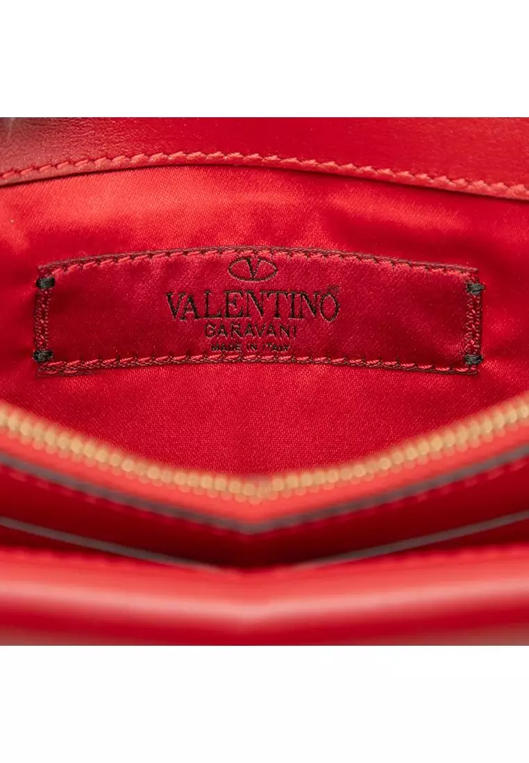 Pre-Loved Valentino Leather Rockstud Chain Pouch