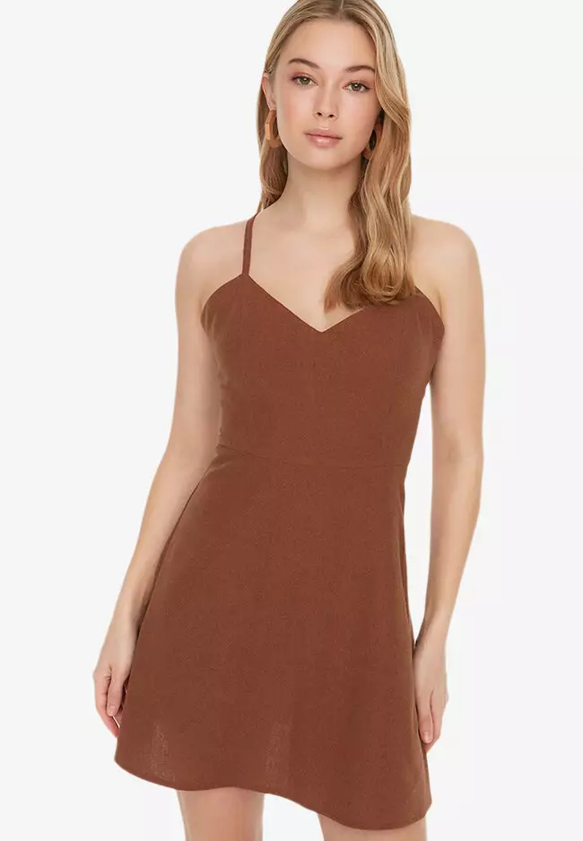Plain strappy dress discount