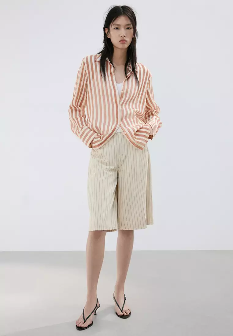 Semi-Transparent Striped Shirt