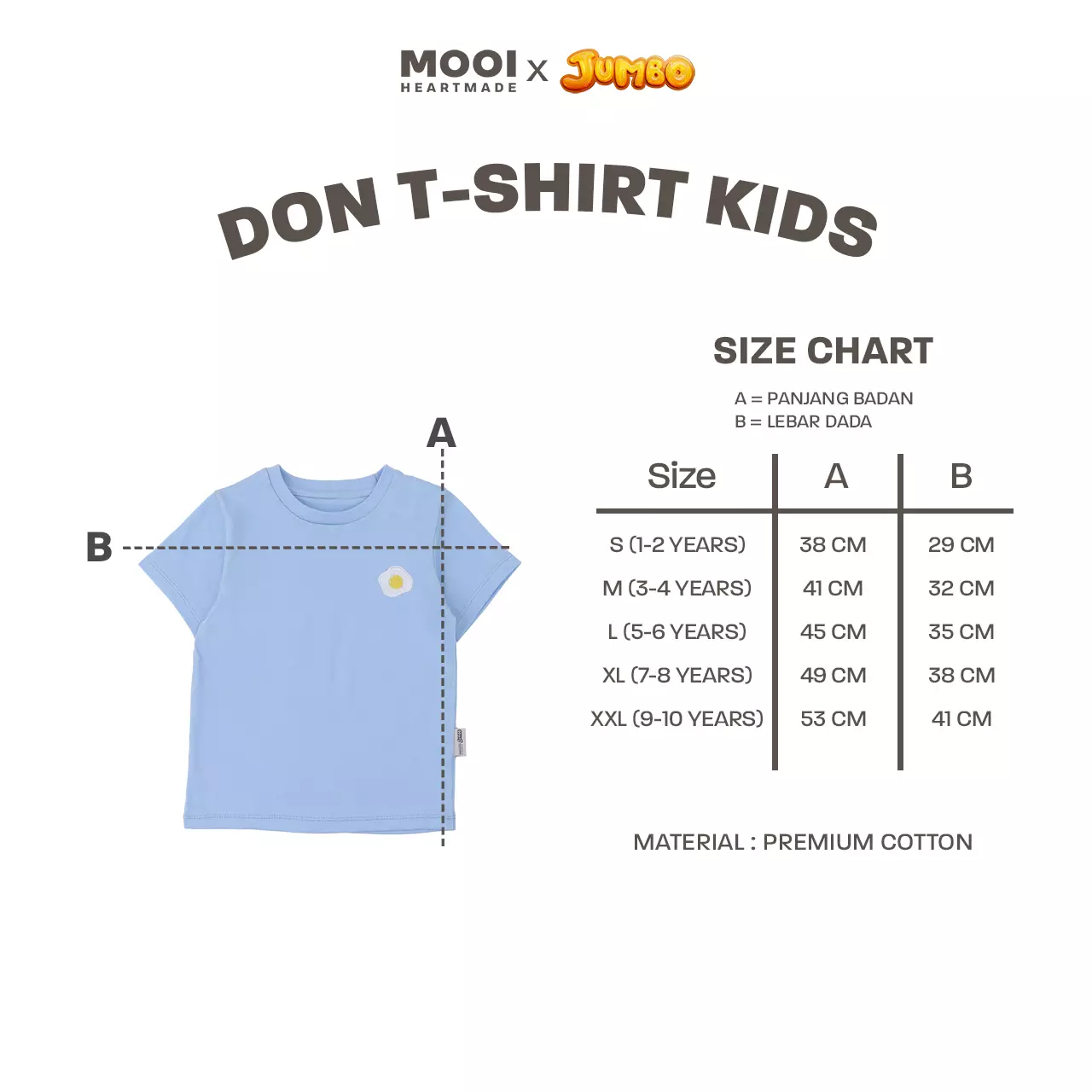 Mooi x Jumbo Kaos Anak Laki-laki Don T-shirt Kids - Navy