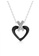 Her Jewellery black and silver Heart Ceramic Pendant (Black) - Made with premium grade crystals from Austria HE210AC67TIASG_1