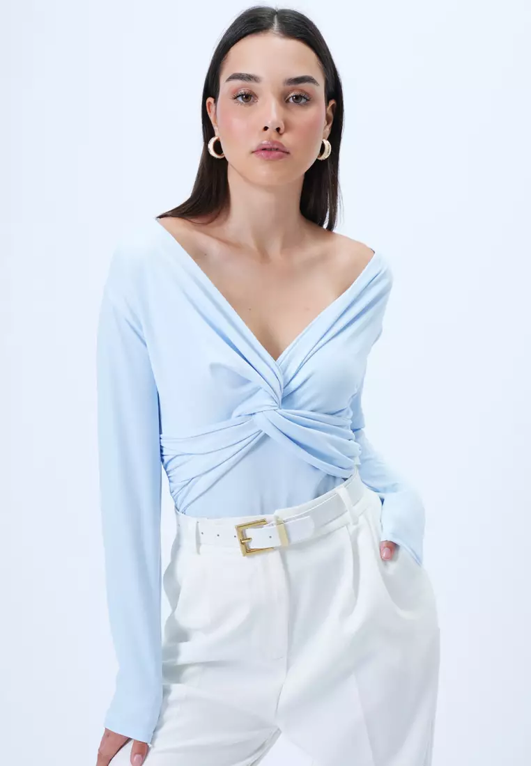Off Shoulder Twist Blouse