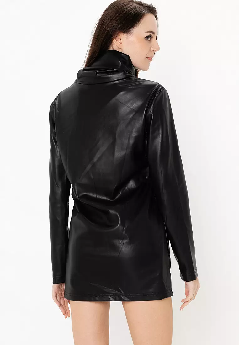 ZARA Faux Leather Mini Dress 2025 | Buy ZARA Online | ZALORA Hong Kong