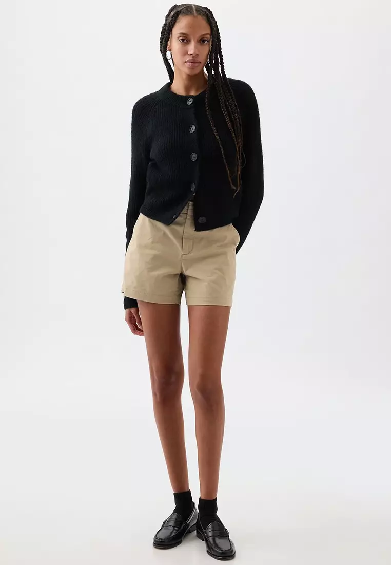 5" Mid Rise Downtown Khaki Shorts