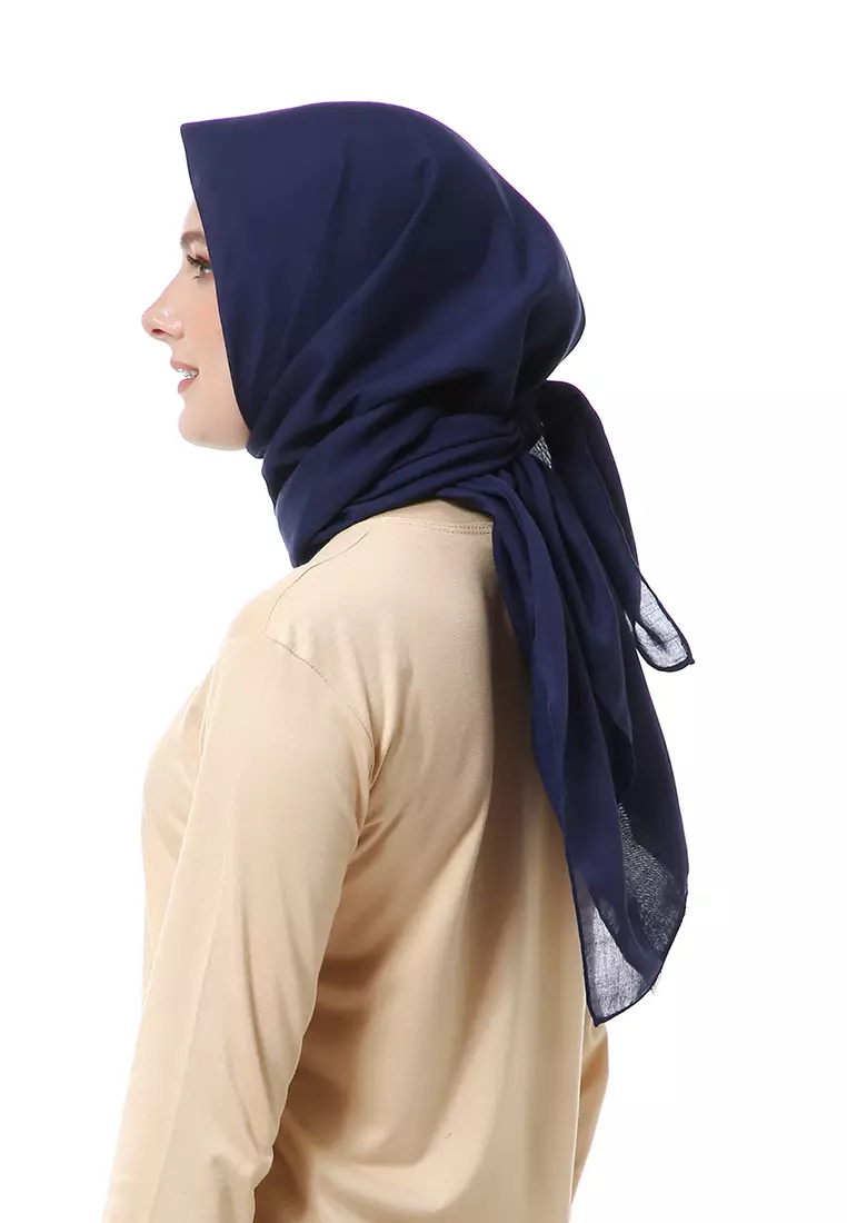 Vierra Jilbab Segiempat Paris Polos Premium Best Style - Navy