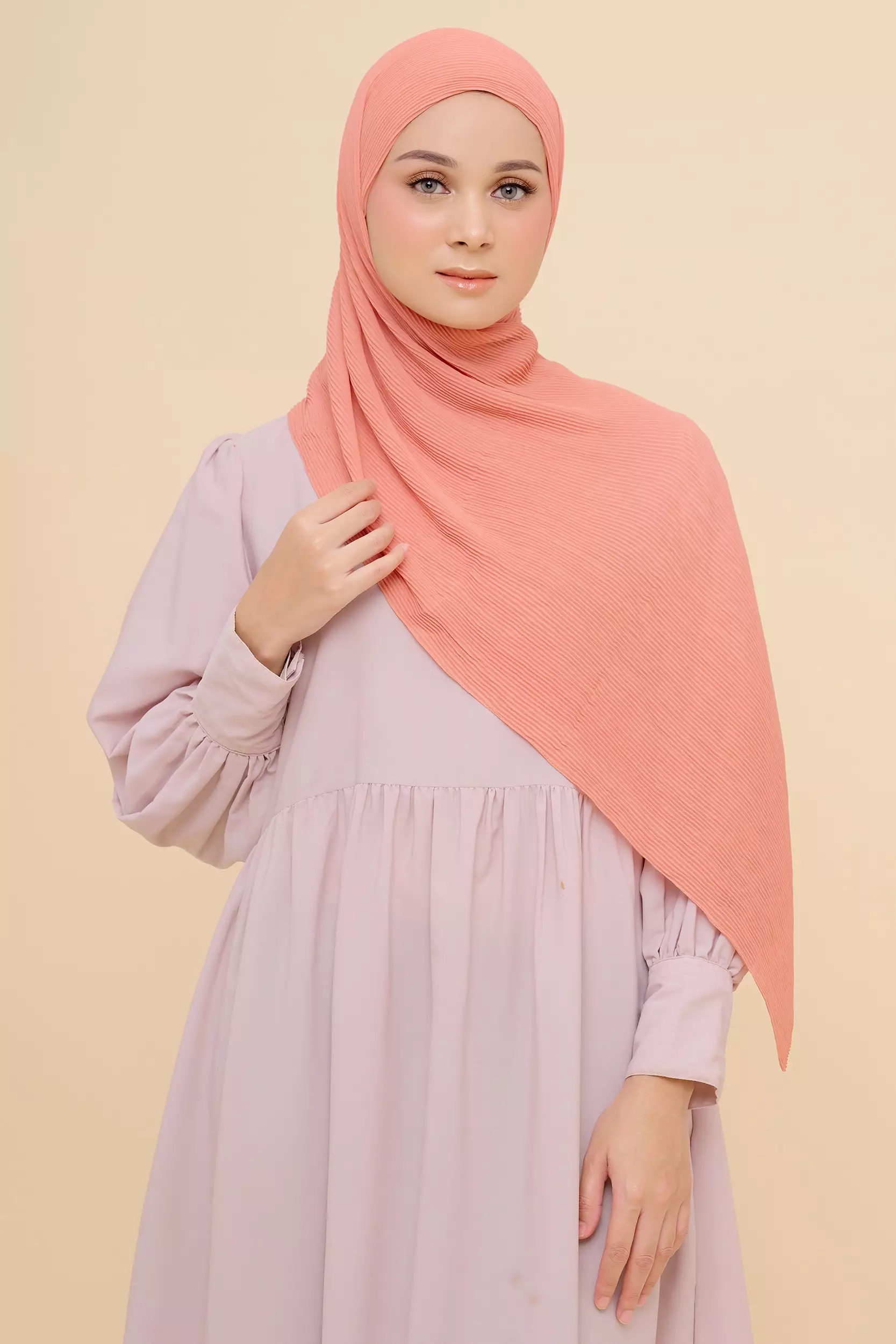ZM Zaskia Mecca - Kyomi Autumn Peach Pashmina