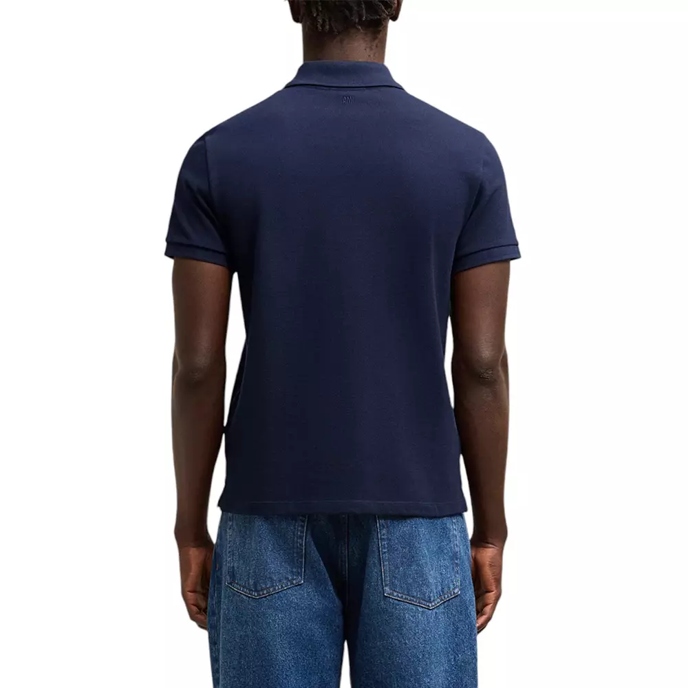 Red Ami De Coeur Polo Shirt Navy