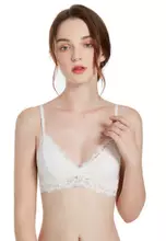 Buy LYCKA LKS2101-LYCKA Lady Sexy Lace Bra-Beige Online