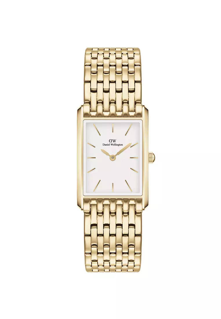 Bound 32x22mm 9-link Gold - WhiteDial - Fashion Watch for women - Stainless Steel Strap Watch - Female Watch - DW Official - Authentic Jam Tangan perempuan