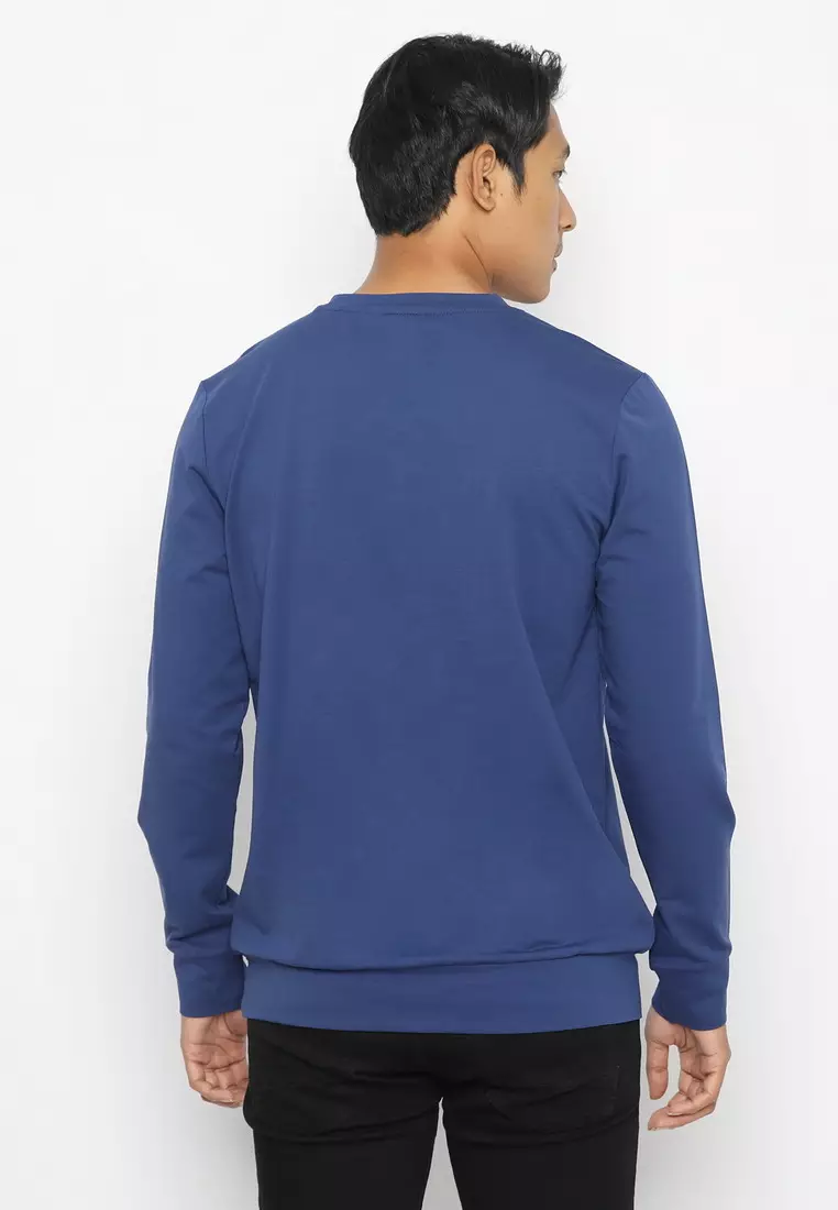 POLICE Sweater Lengan Panjang Emboss Print Pria 2692120083