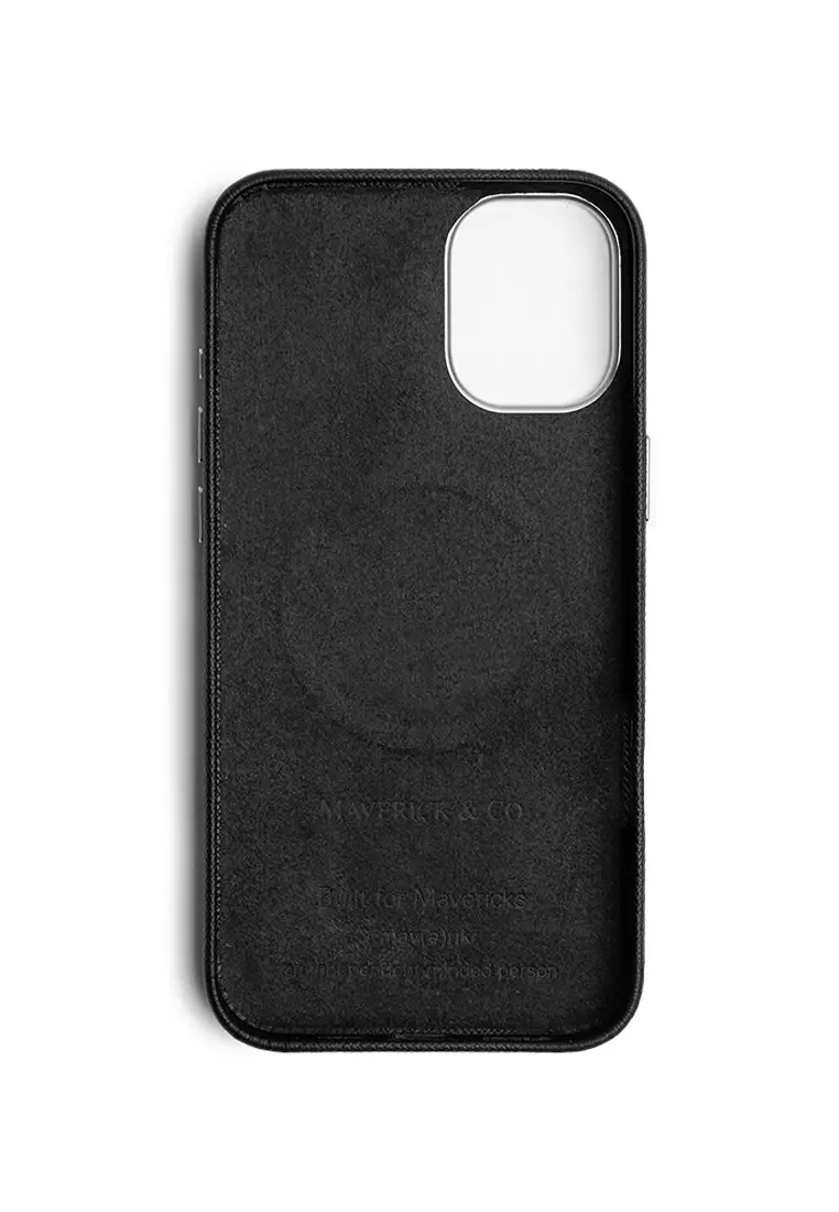 Maverick & Co. Pebbled Leather Phone Case Black