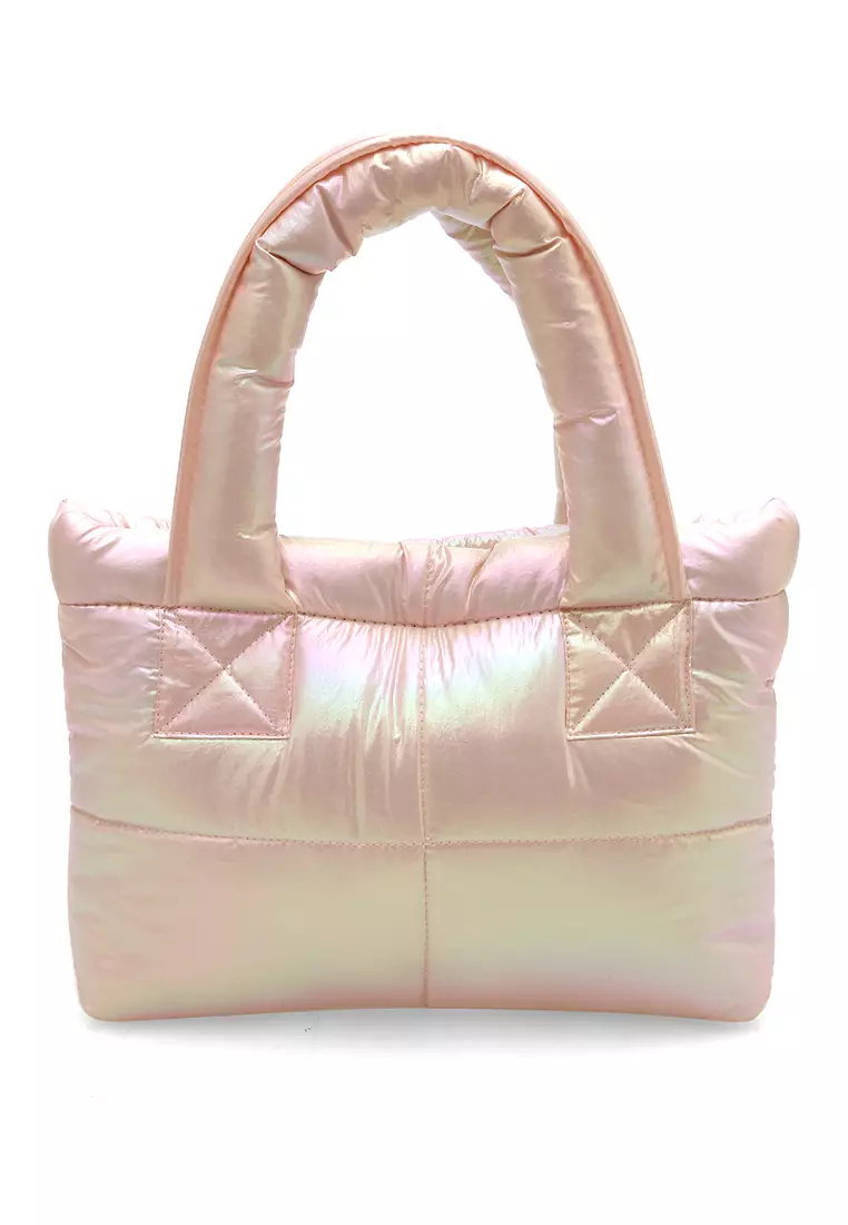 Angelina Pillow Puffy Bag Smooth Texture And High Quality - Holo Pink