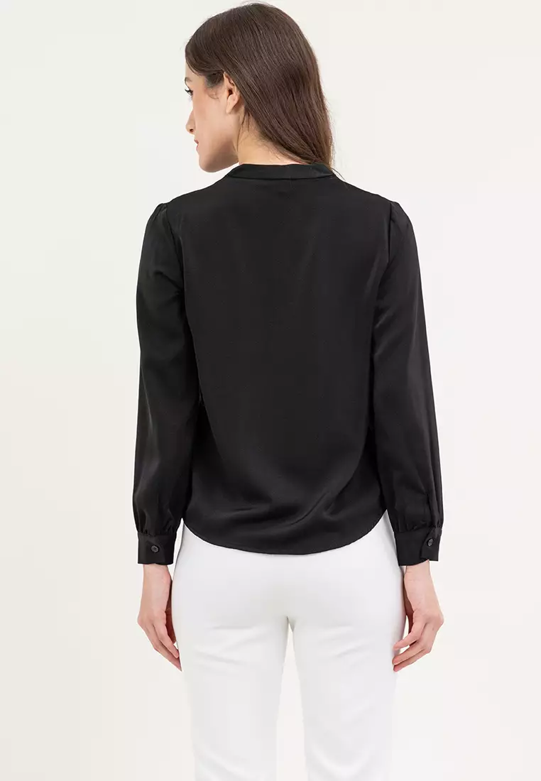 V-neck Button Up Blouse