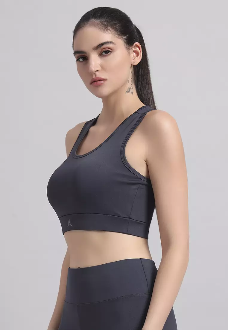Grey Basic Essential Coord Workout/Running Sports Bra