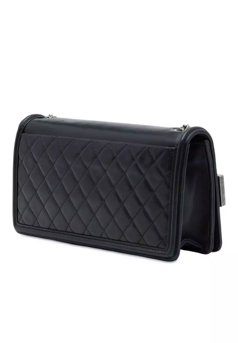 Pre-Loved Chanel Lambskin And Acrylic Boy Brick Horizontal Flap