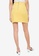 ZALORA BASICS yellow Basic Wrap Ruched Mini Skirt 2925EAACAD6E2DGS_2