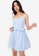 ZALORA BASICS blue Lace Up Back Mini Dress DDC79AA4555AA3GS_1
