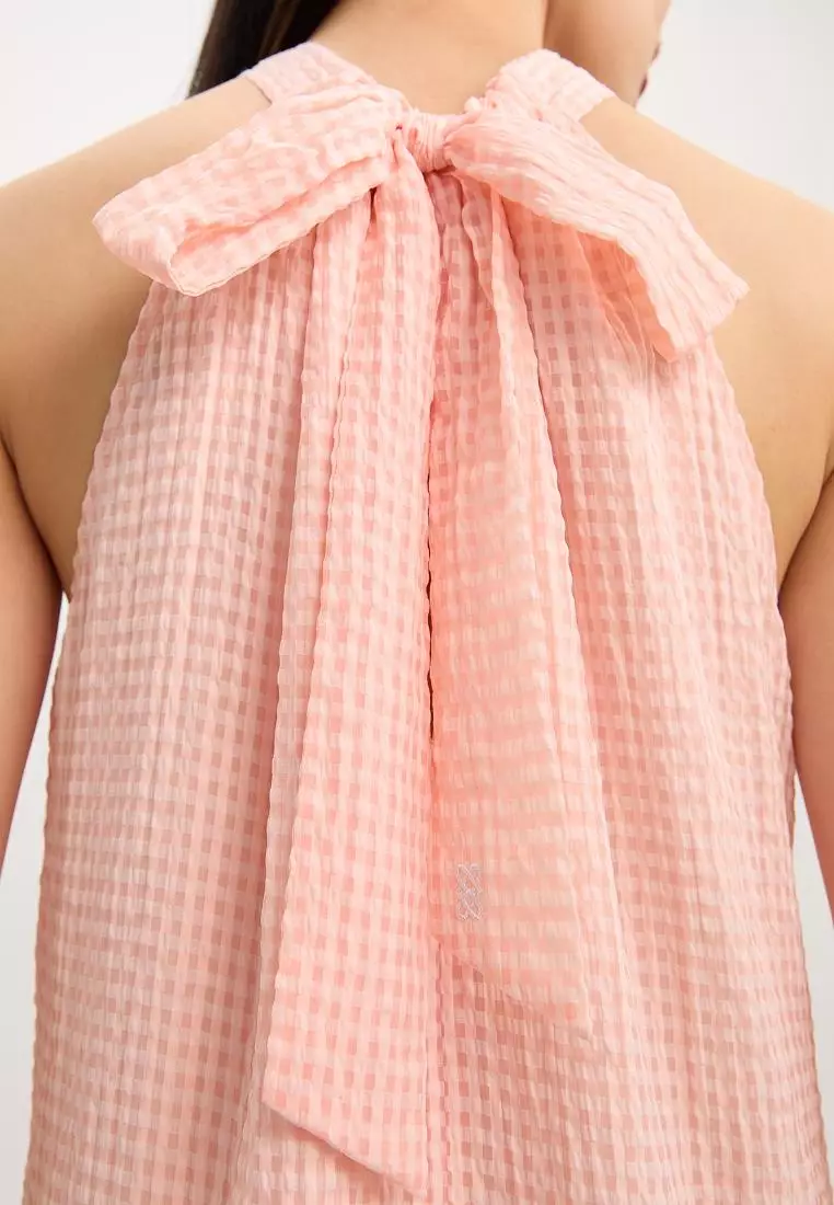 Gingham Halter Dress