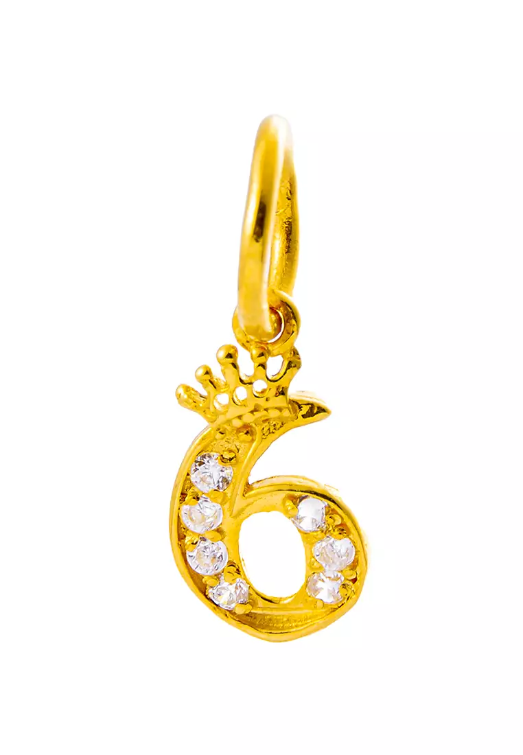 Buy LITZ LITZ 916 22K Gold Number Charm GP0606 0.61g 6 2024